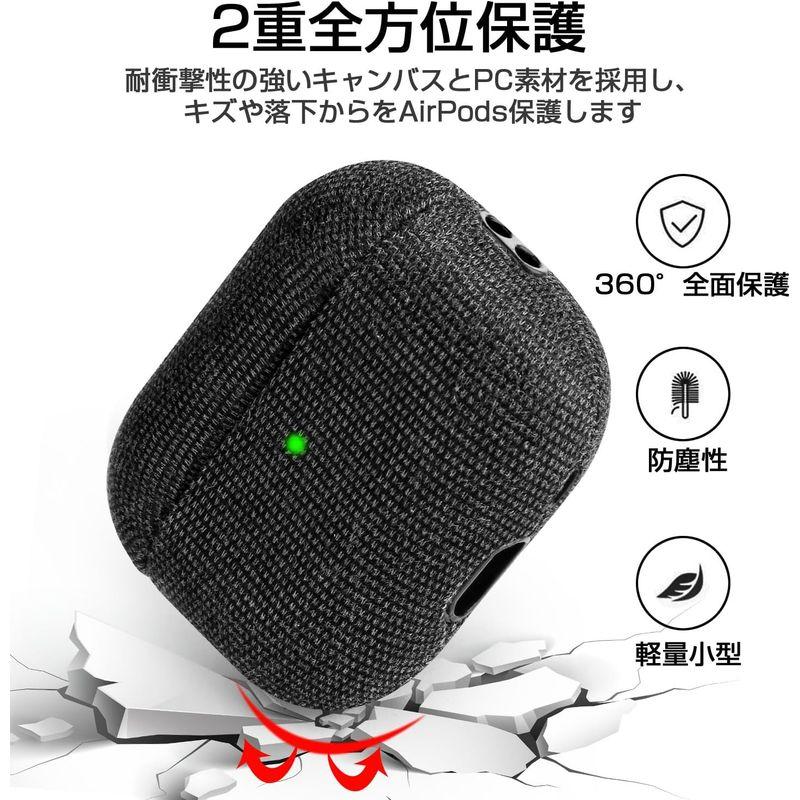 V-MORO AirPods Pro 2 ケース 第1/2世代用 エアーポッツプロ 2ケース カバー Airpods Pro 2キャンバス収｜haru-online｜02