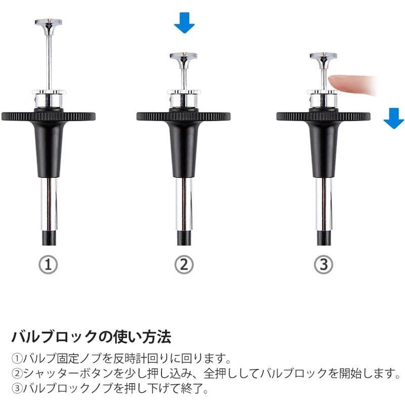 JJC ケーブルレリーズ 40cm ブラック カメラシャッターリリース ねじ込み式ケーブルレリーズ 富士フイルム X-T5 XT5 X-T4｜haru-online｜07