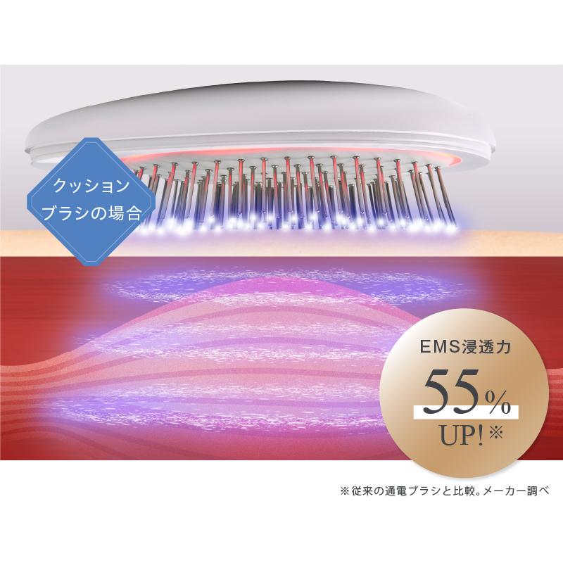 haru公式 EMSブラシ クッションブラシ EMS ヘアブラシ スカルプブラシ