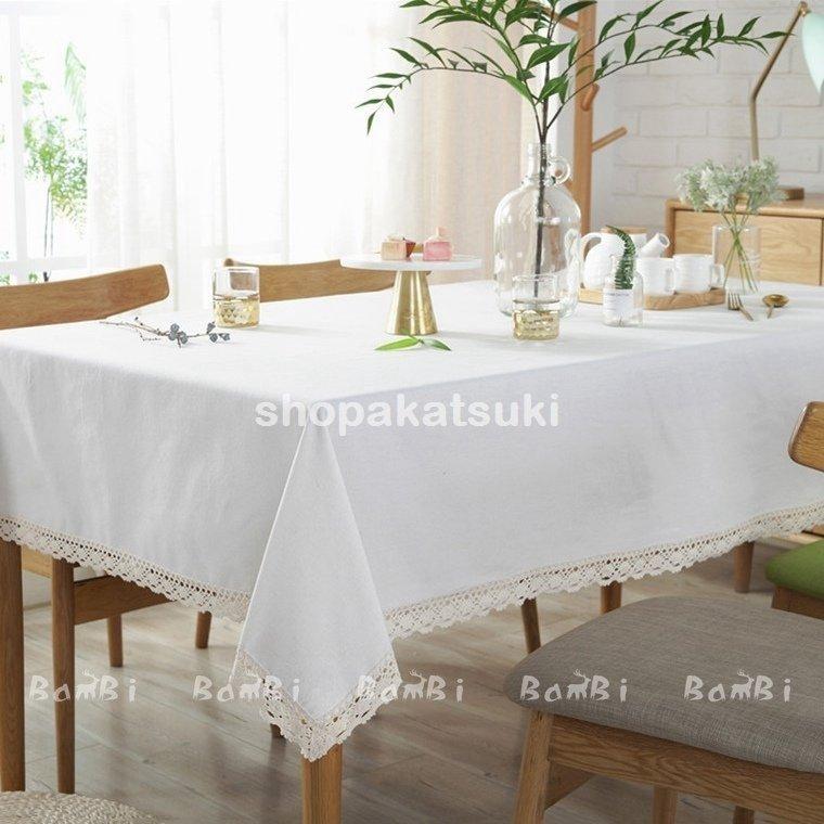 テーブルクロス 白 リネン 布 綿麻 ホワイト 無地 北欧 おしゃれ テーブルクロス 白 リネン 布 綿麻 ホワイト 無地 北欧 おしゃれ