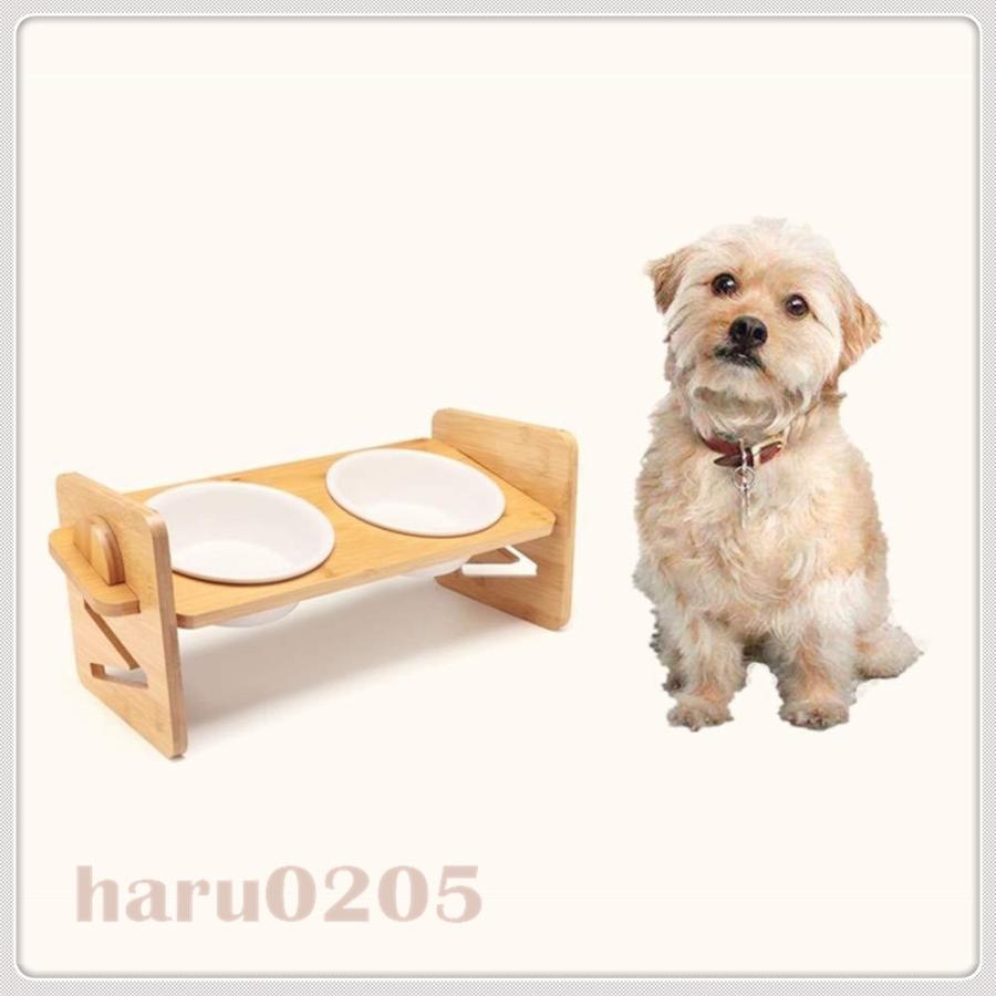 フードボウル ペット用 猫食器 犬食器 猫用 犬用 食器 餌やり 水やり用品 かわいい 竹製 組み立て イラスト 台付き 高さ調節 調節可能 ペット食器 Ft0604 03 晴 通販 Yahoo ショッピング