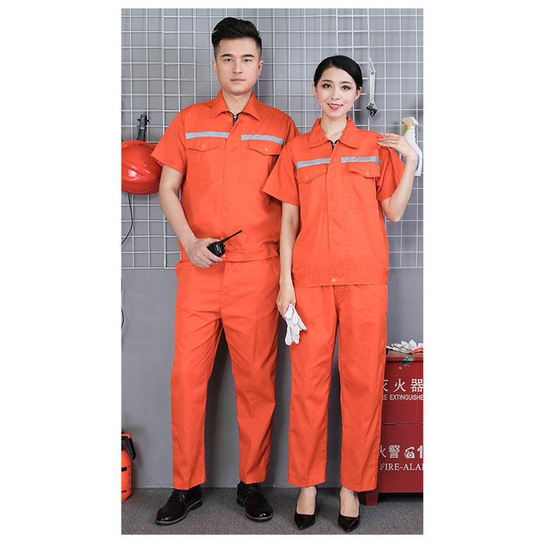 作業服 作業着 夏用 半袖 上下セット メンズ レディース 2点