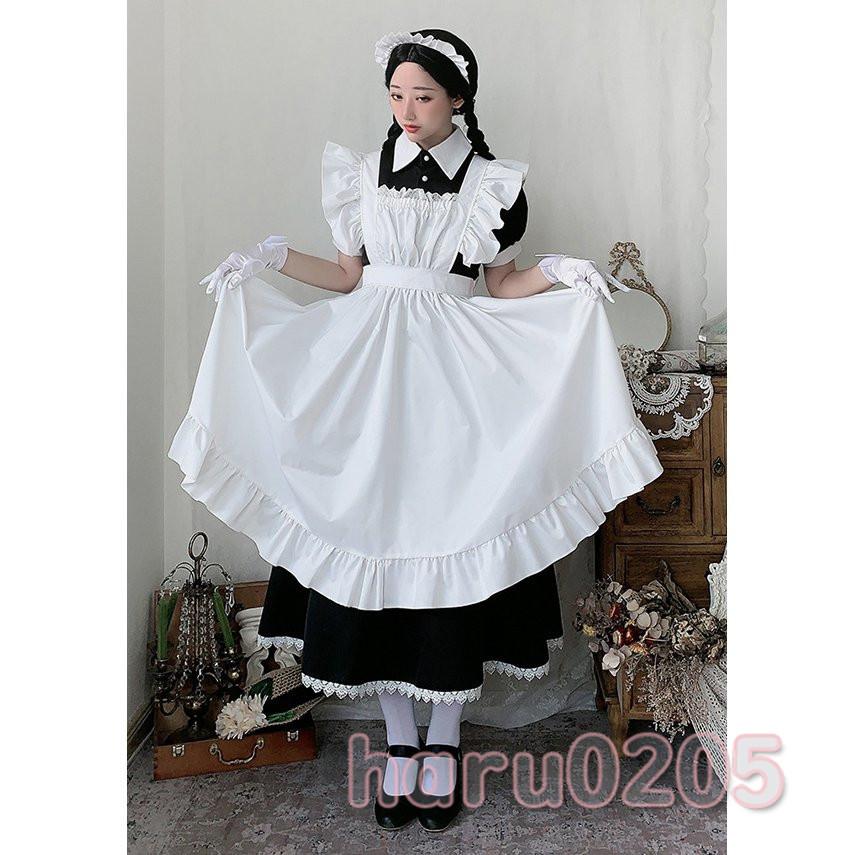 メイド服 ロング コスプレ衣装 長袖 エプロン クラシカル ロイヤルメイド レディース 大人用 イギリス風 フリル クラシカル 制服 喫茶店変装 ロング ワンピース Fu0918 晴 通販 Yahoo ショッピング