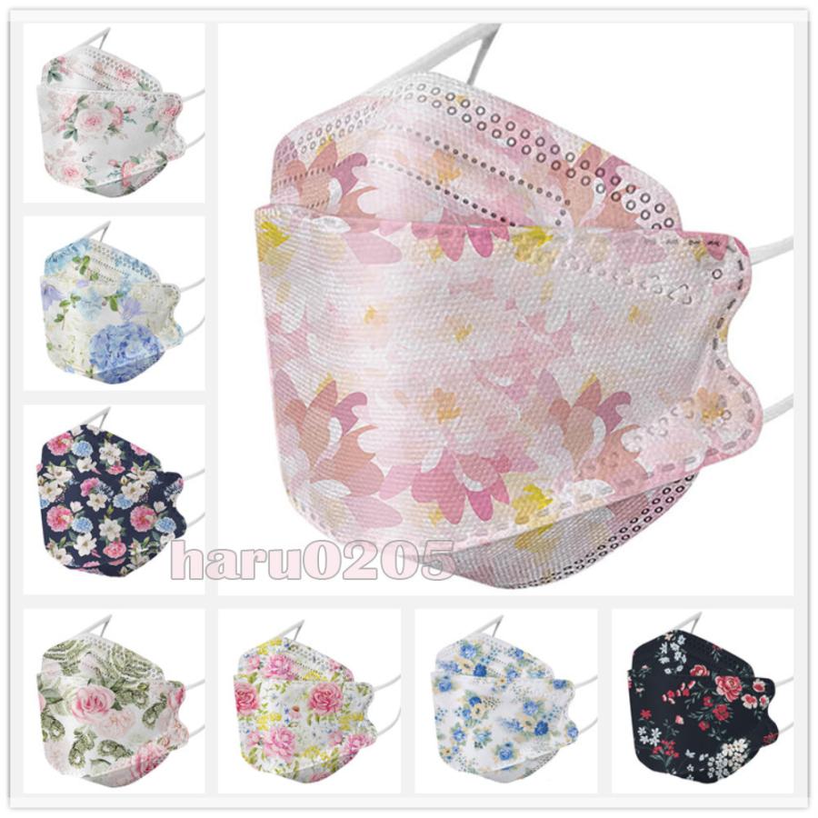Kf94 マスク 韓国風 おしゃれ 花柄 30枚入 4層構造 柳葉型 不織布マスク 10個小包装 花粉 感染予防 母の日 プレゼント 3d 立体 Kf94マスク Mask0401 02 晴 通販 Yahoo ショッピング