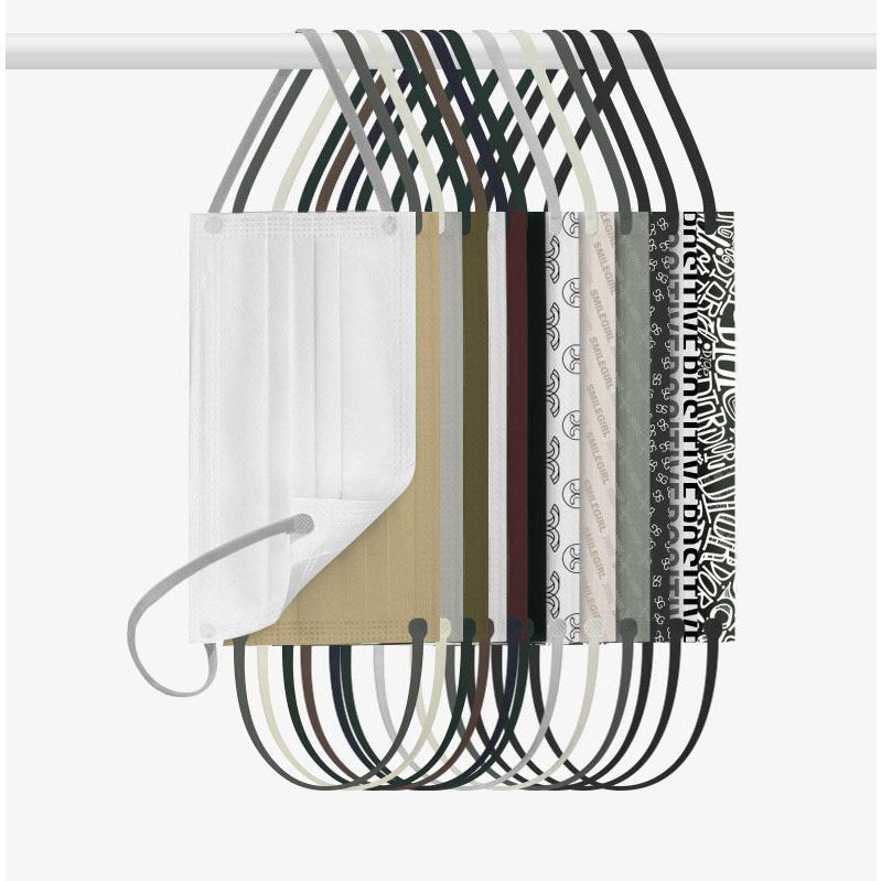 マスク 不織布 大人用 色ゴム 通勤 ビジネス 無地 4層構造 平ゴム 花柄 使い捨て ウィルス対策 通学 メンズ レディース アースカラー マスク 血色マスク 魅了