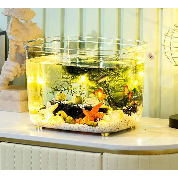 JUNCHENG1008 水槽 魚飼育用タンク 透明アクリルテーブルトップ
