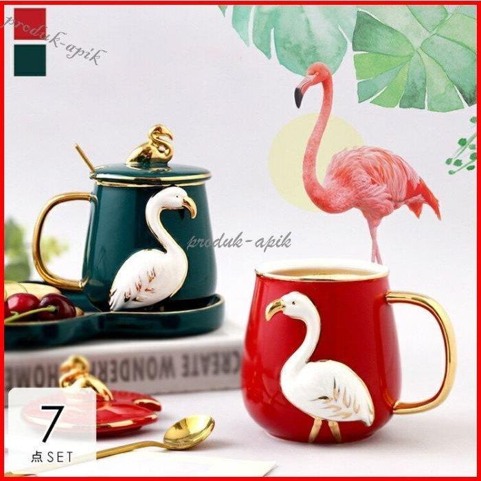 キッチン用品 食器 コーヒー お茶用品 マグカップ ティーカップ 鳥 大人可愛い ナチュラル 立体的 グリーン レッド ホテルライク/[18]