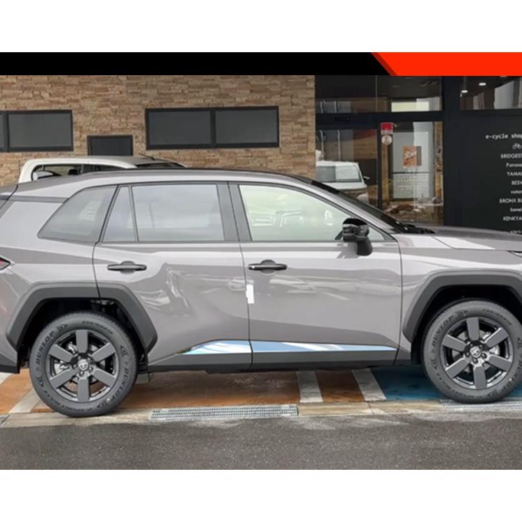 新型 RAV4 60系 サイドガーニッシュ Rav4 Adventure Z ハイブリッド カスマム パーツ 外装 モール アクセサリー ドアロアガーニッシュの画像