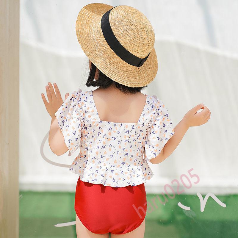 水着 女の子 キッズ ベビー セパレート 可愛い 分体式 韓国 花柄 上下セット おしゃれ 子供用 海 温泉 ビーチ 水遊び 水泳服 2点セット 女児 水着 Sy0724 晴 通販 Yahoo ショッピング