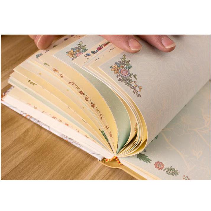 日記帳 手帳 A5 ノート イラスト付き おしゃれ 花柄 色鉛筆 ハード