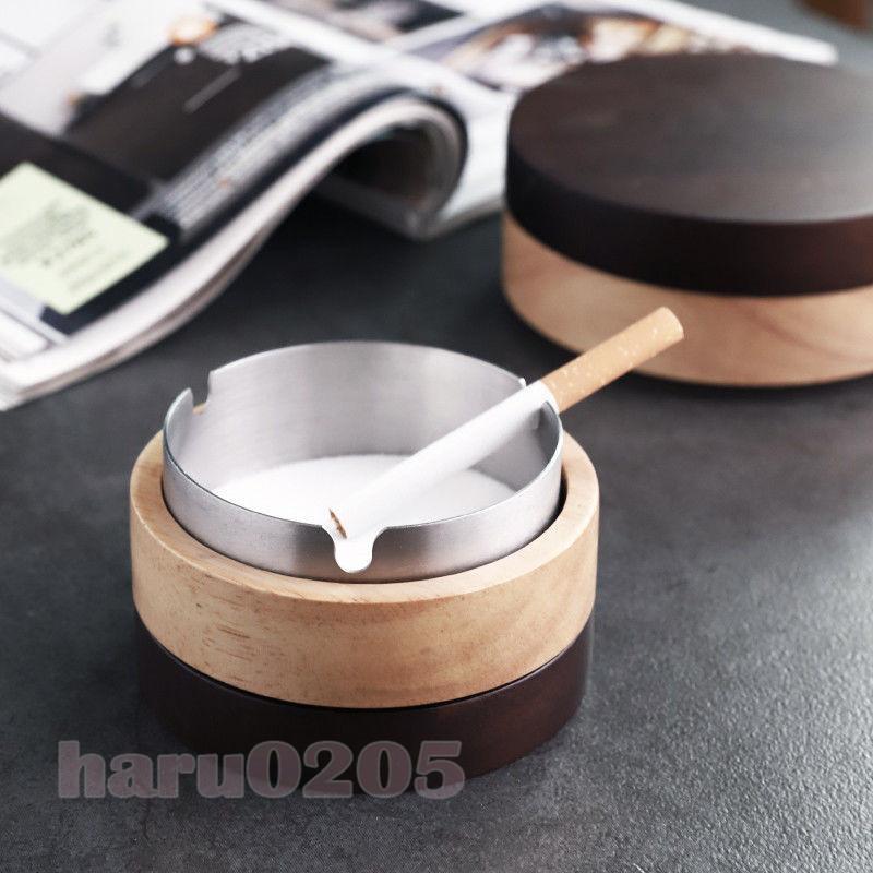 灰皿 蓋付き 卓上 おしゃれ ステンレス製 木製の蓋 客室 オフィス カー 車 屋外 室内 タバコ ふた付き 卓上灰皿 ビジネス 防風 防臭 持ち運びに便利 父 ギフト Yh 晴 通販 Yahoo ショッピング