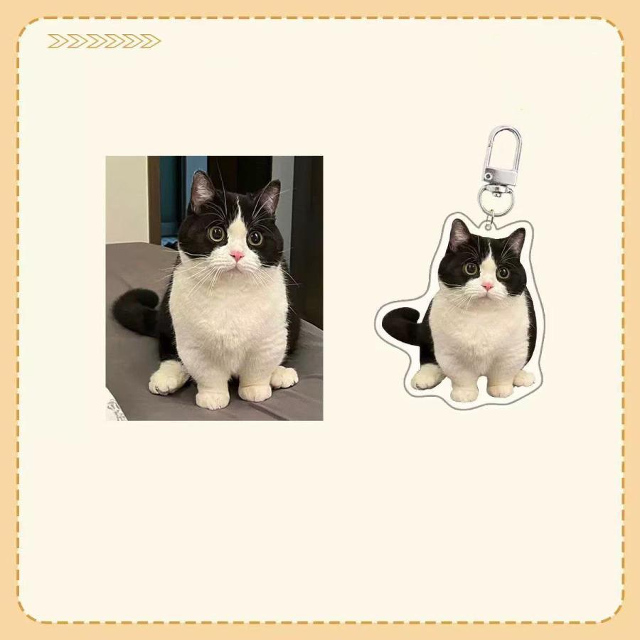 ペット キーホルダー 写真で作る メモリアル オーダーメイド 3D