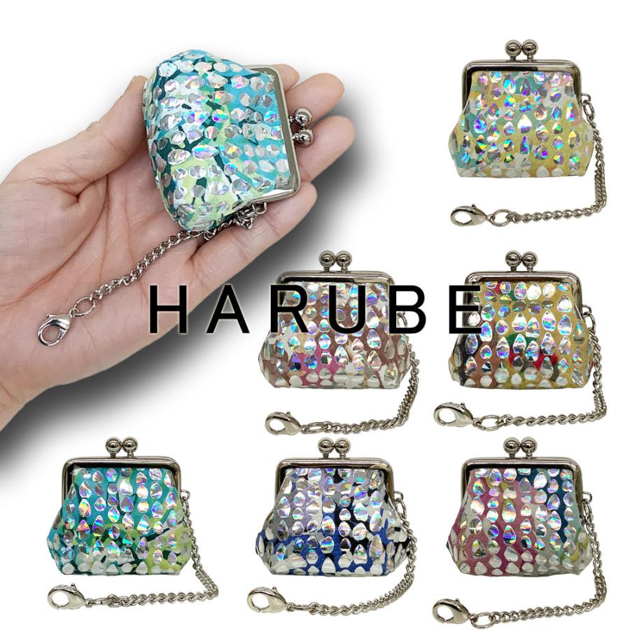 ミニ がま口 小銭入れ 皮革 友禅染 ピッグエナメル レディース #86-592