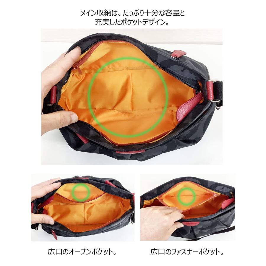 「サークル」　#E6-612 ショルダーバッグ 日本製 / 機能的で軽量なナイロン製 Bag HARUBE (はるべ) ギフト包装無料 ミセス シニア｜harube-naniwaya｜12
