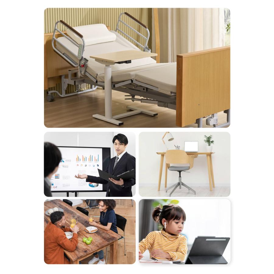 【コードレス昇降式 サイドテーブル】介護テーブル  サイドテーブル TAISコード取得済 ドイツ OKIN社製モーター ベッドサイド 介護 高齢者の画像