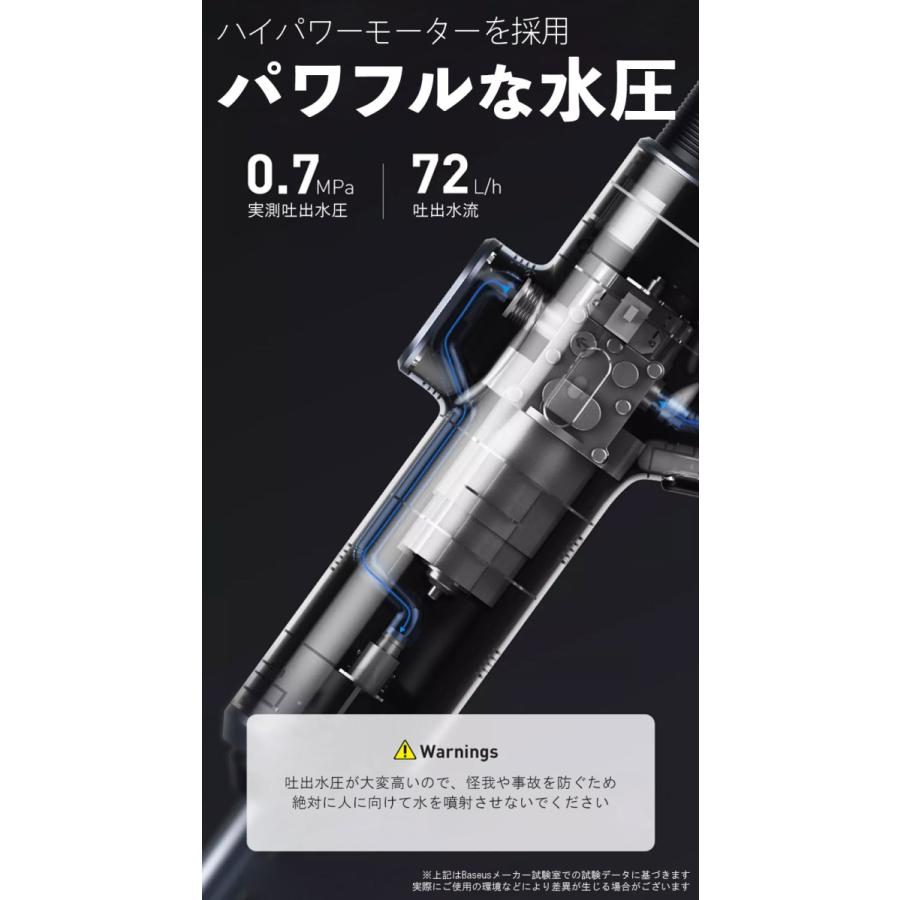 Baseus】軽量＆コンパクト コードレス高圧洗浄機 充電式 バケツ付き