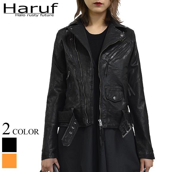 Haruf レザージャケット ダブルライダースジャケット 本革 革 Haruf レザージャケット ダブルライダースジャケット 本革 革