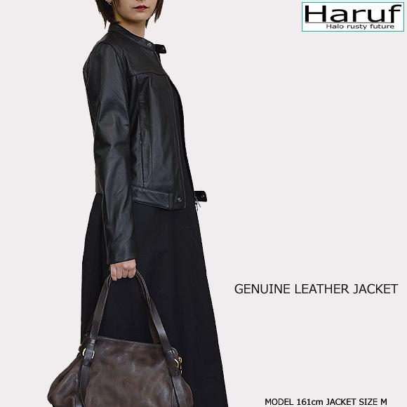 Haruf（ハルフ） 革ジャン レザージャケット ライダースジャケット