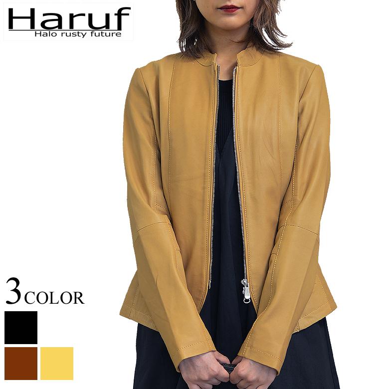 Haruf（ハルフ） レザージャケット レディース 革ジャン 本革
