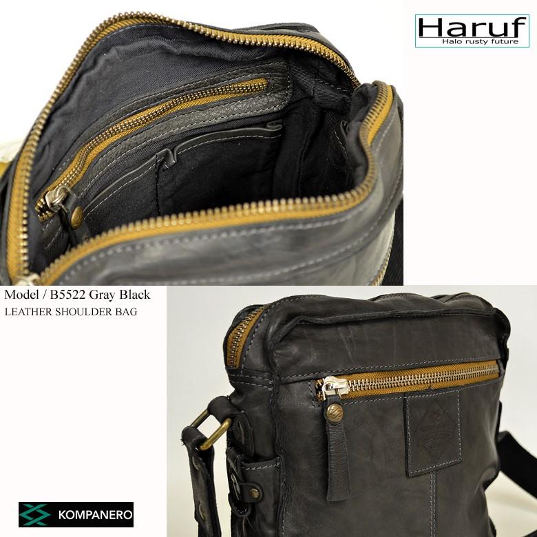 Haruf（ハルフ） レザーショルダーバッグ メンズ 本革 斜めがけバッグ