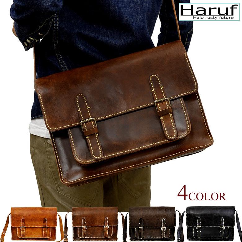 Haruf ショルダーバッグ 斜めがけバッグ メンズ 本革 レザー Haruf ショルダーバッグ 斜めがけバッグ メンズ 本革 レザー