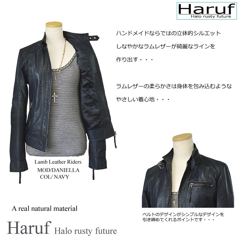Haruf 本革 革ジャン シングルライダースジャケット レザー Haruf 本革 革ジャン シングルライダースジャケット レザー
