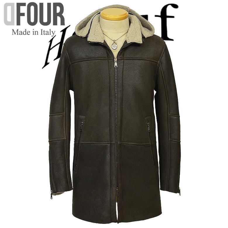 ムートンコート ムートンジャケット メンズ 本革 レザーコート 革ジャン レザージャケット ラムレザー フード付き 毛皮コート シンプル ブランド Dffw795br Haruf Leather 通販 Yahoo ショッピング