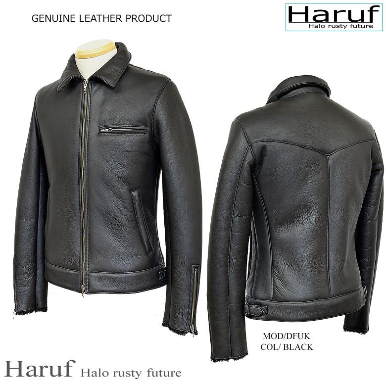 Haruf 本物 ムートンジャケット ライダースジャケット メンズ 本 Haruf 本物 ムートンジャケット ライダースジャケット メンズ 本