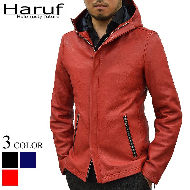 Haruf レザージャケット ライダースジャケット メンズ 本革 Haruf レザージャケット ライダースジャケット メンズ 本革