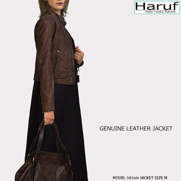 Haruf レザージャケット シングルライダースジャケット 革ジャン Haruf レザージャケット シングルライダースジャケット 革ジャン