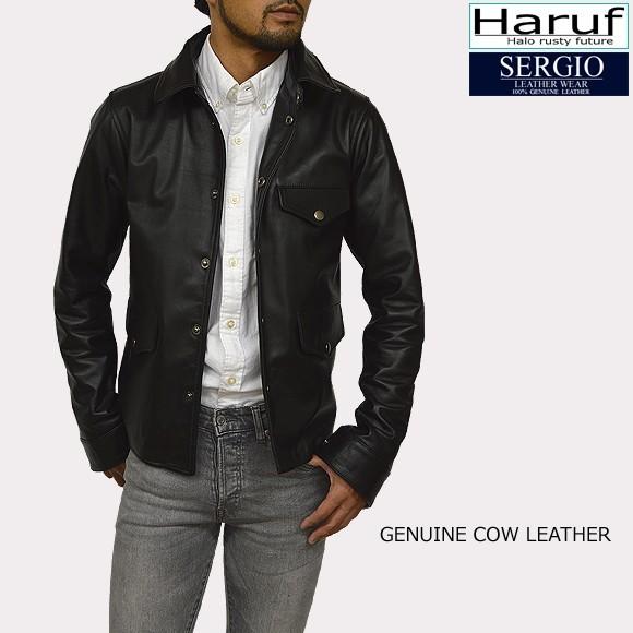 レザージャケット ライダースジャケット 革ジャン メンズ 本革 レザーカバーオール 皮ジャン 革ジャケット ボタン シンプル おしゃれ ブランド メンズアウター Kpcv01 Haruf Leather 通販 Yahoo ショッピング