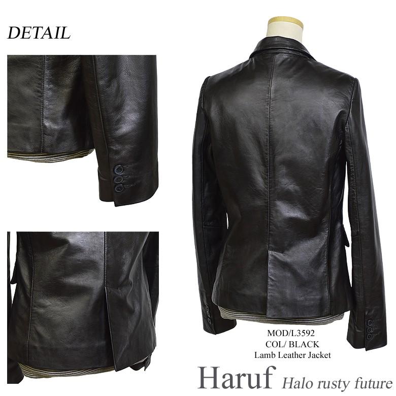 Haruf テーラードジャケット レディース 本革 レザージャケット Haruf テーラードジャケット レディース 本革 レザージャケット