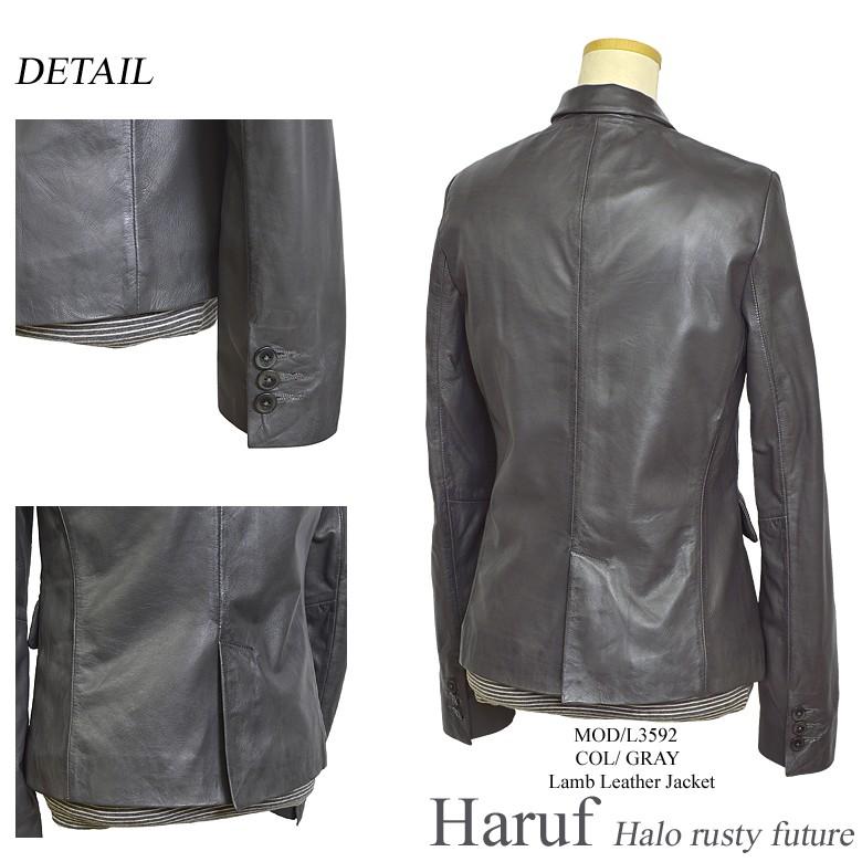 Haruf（ハルフ） テーラードジャケット レザージャケット レディース
