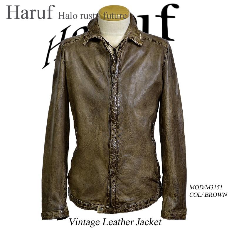 Haruf（ハルフ） レザージャケット ライダースジャケット 革ジャン 本