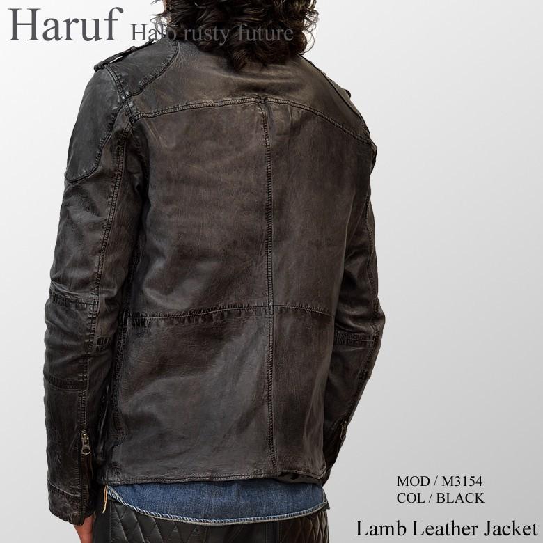 本皮レザージャケット Haruf（ハルフ） レザージャケット メンズ 本革 ライダースジャケット