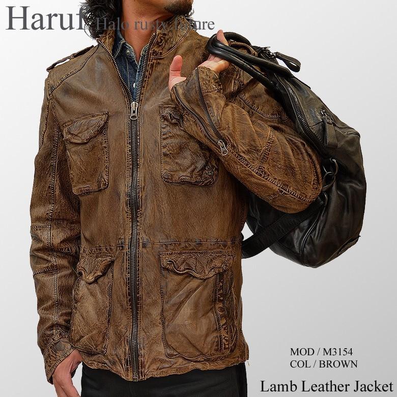 Haruf（ハルフ） レザージャケット メンズ 本革 ライダースジャケット
