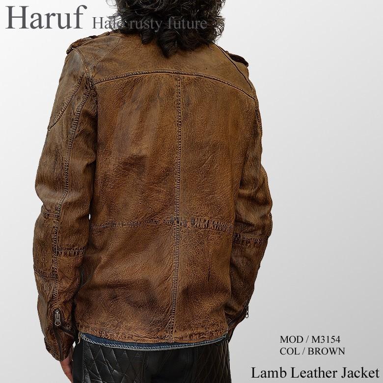 Haruf（ハルフ） レザージャケット メンズ 本革 ライダースジャケット