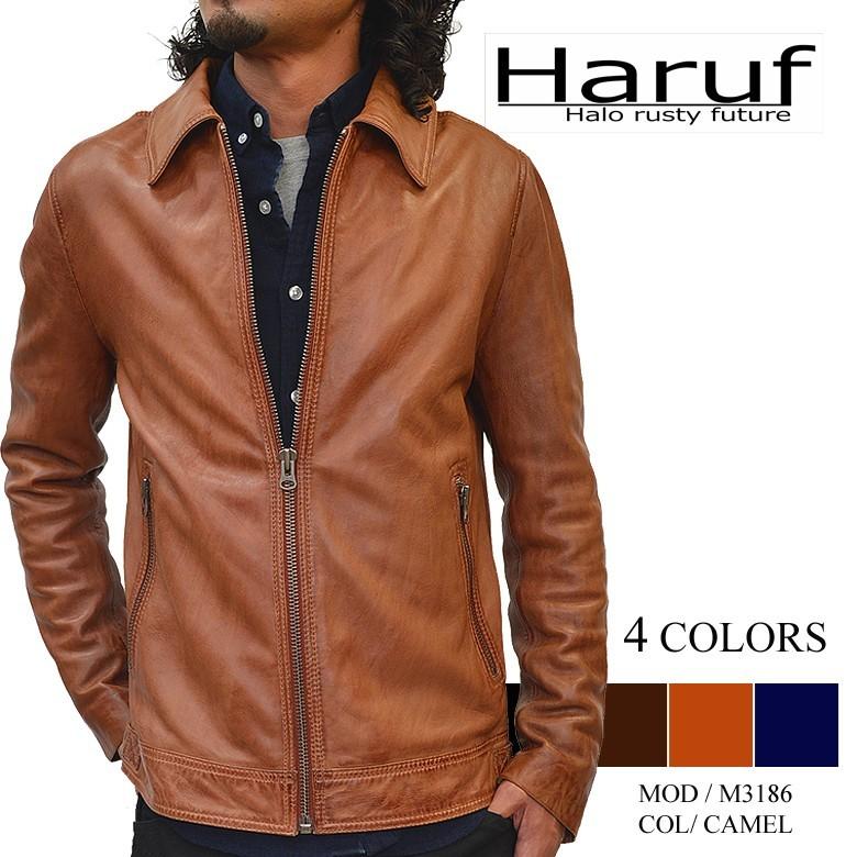 【本革】MaxMara（M）レザージャケット/仔牛皮/ステンカラー/スエード生地 Haruf レザージャケット レザーコート メンズ 本革 ライダース