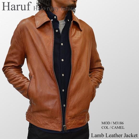 Haruf 本革 レザージャケット メンズ 衿付き 革ジャン Haruf 本革 レザージャケット メンズ 衿付き 革ジャン