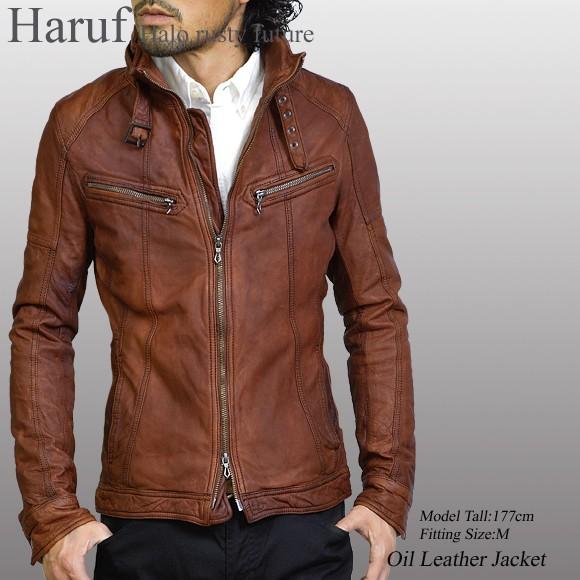Haruf 革ジャン レザージャケット メンズ 本革 レザー Haruf 革ジャン レザージャケット メンズ 本革 レザー