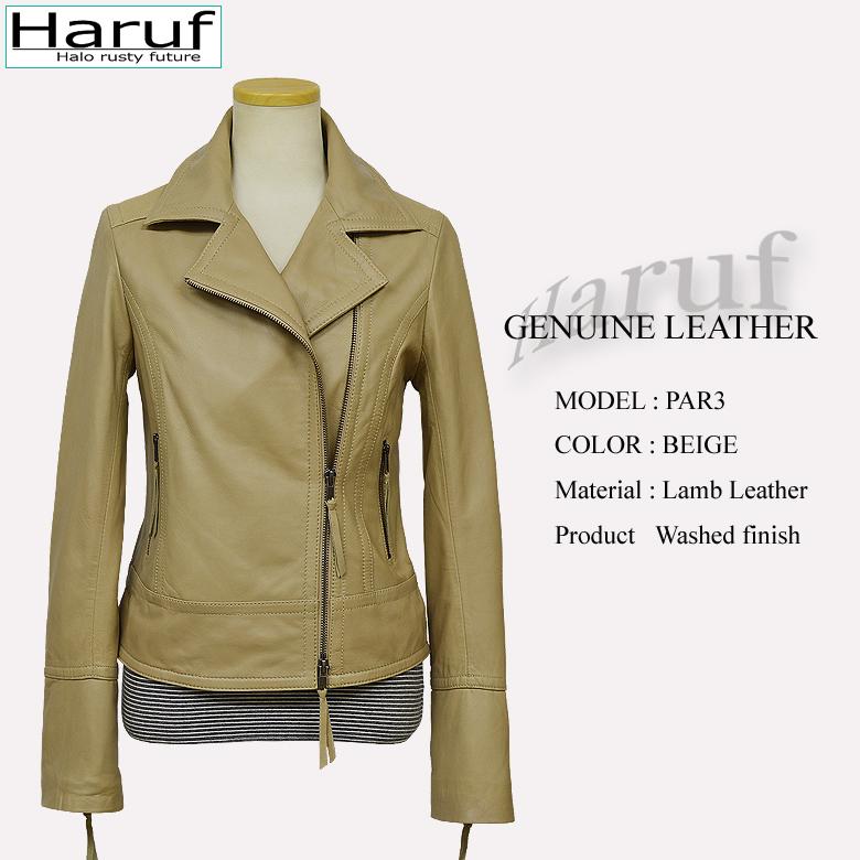 Haruf（ハルフ） レザーライダースジャケット レザージャケット ダブル