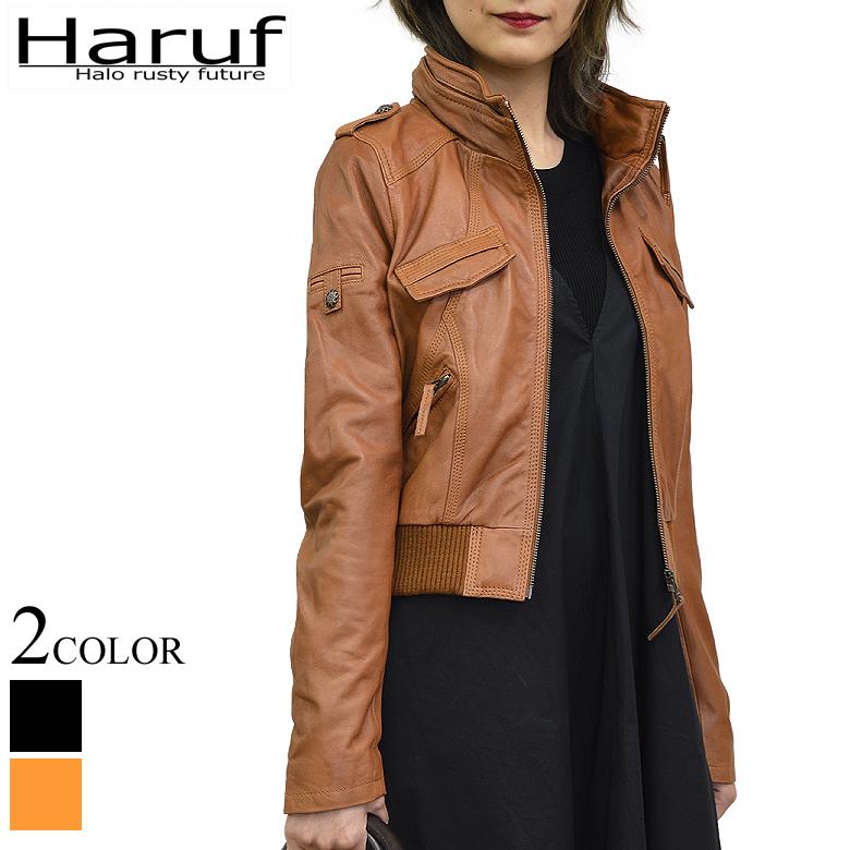 Haruf 本革 レザージャケット シングルライダースジャケット 革 Haruf 本革 レザージャケット シングルライダースジャケット 革
