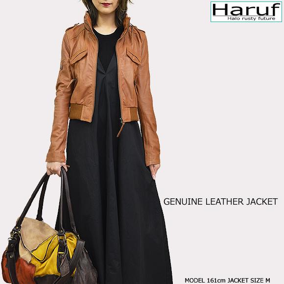 Haruf 本革 レザージャケット シングルライダースジャケット 革 Haruf 本革 レザージャケット シングルライダースジャケット 革