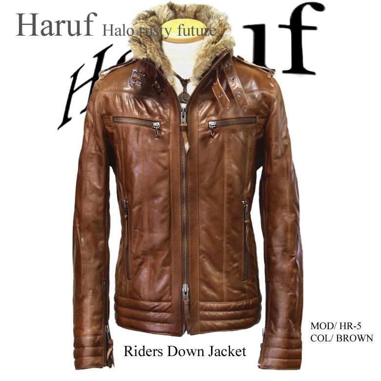 送料無料 レザージャケット ラムレザーダウンジャケット 革ジャン メンズ 本革 ライダースジャケット ダウン 衿ファー付き ブラウン シンプル ブランド 本物 大流行中 Www Kslcity Com My