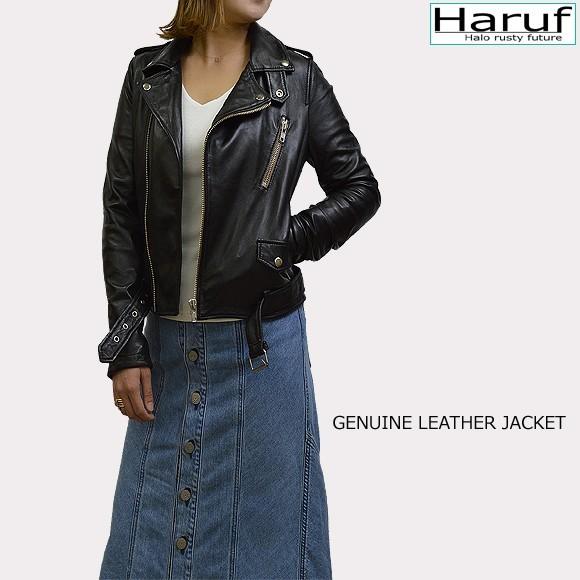 Haruf レザージャケット ライダースジャケット レディース 革 Haruf レザージャケット ライダースジャケット レディース 革
