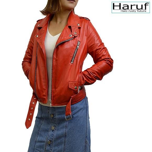 Haruf レザージャケット ライダースジャケット レディース 本革 Haruf レザージャケット ライダースジャケット レディース 本革