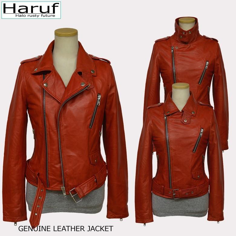 Haruf レザージャケット ライダースジャケット レディース 本革 Haruf レザージャケット ライダースジャケット レディース 本革