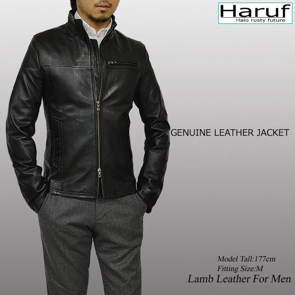 Haruf オイルレザーライダースジャケット メンズ 本革 レザー Haruf オイルレザーライダースジャケット メンズ 本革 レザー