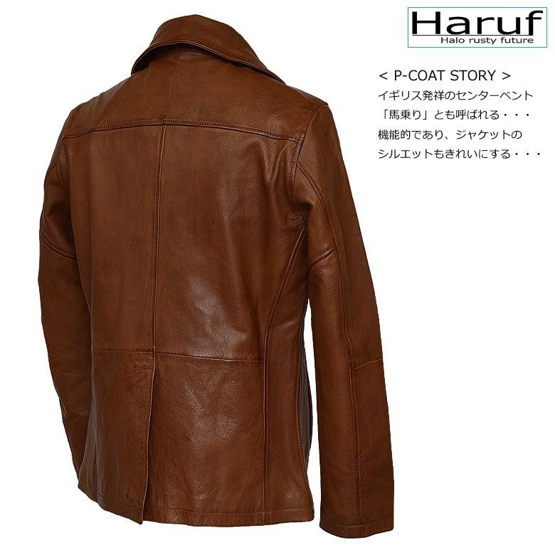 Haruf レザージャケット メンズ 本革 ピーコート pコート レザー Haruf レザージャケット メンズ 本革 ピーコート pコート レザー