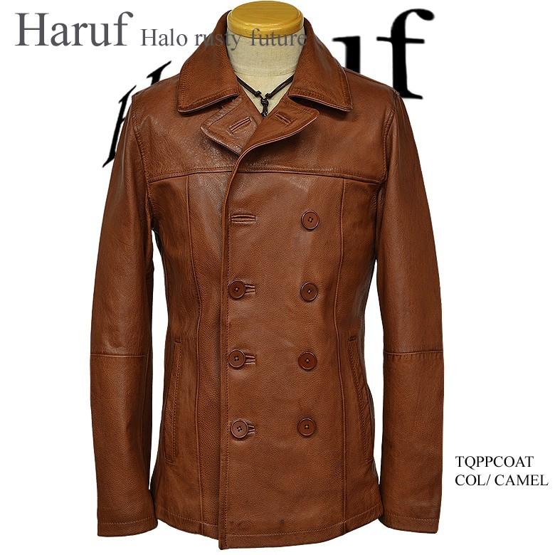 Haruf レザージャケット メンズ 本革 ピーコート pコート レザー Haruf レザージャケット メンズ 本革 ピーコート pコート レザー